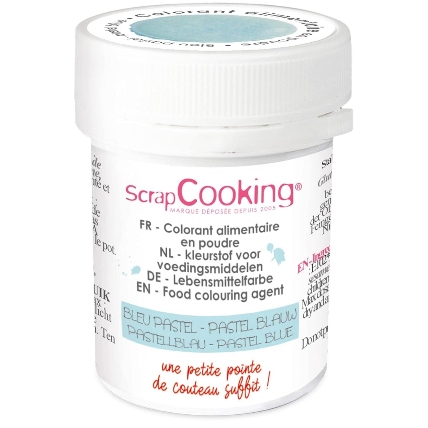 Scrapcooking, poederkleurstof, pastelblauw, 5 gram Naty Shop
