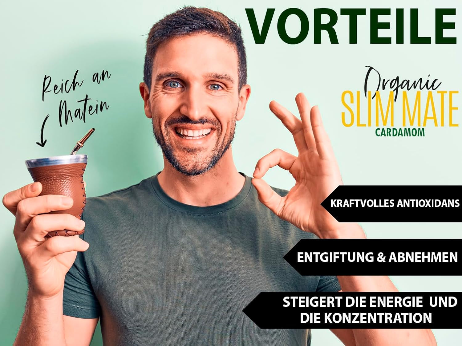 VITSTORM® Slim Tea Kardemom – BIO Yerba Mate Thee – Detox- en diuretische thee – 100G