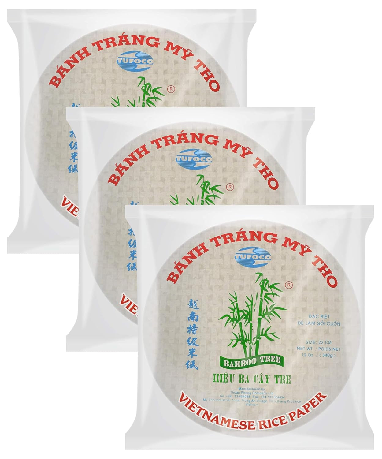 BAMBOEBOOM - Rijstpapier 31 cm. (Zomerbroodjes) - 1 x 340 gr