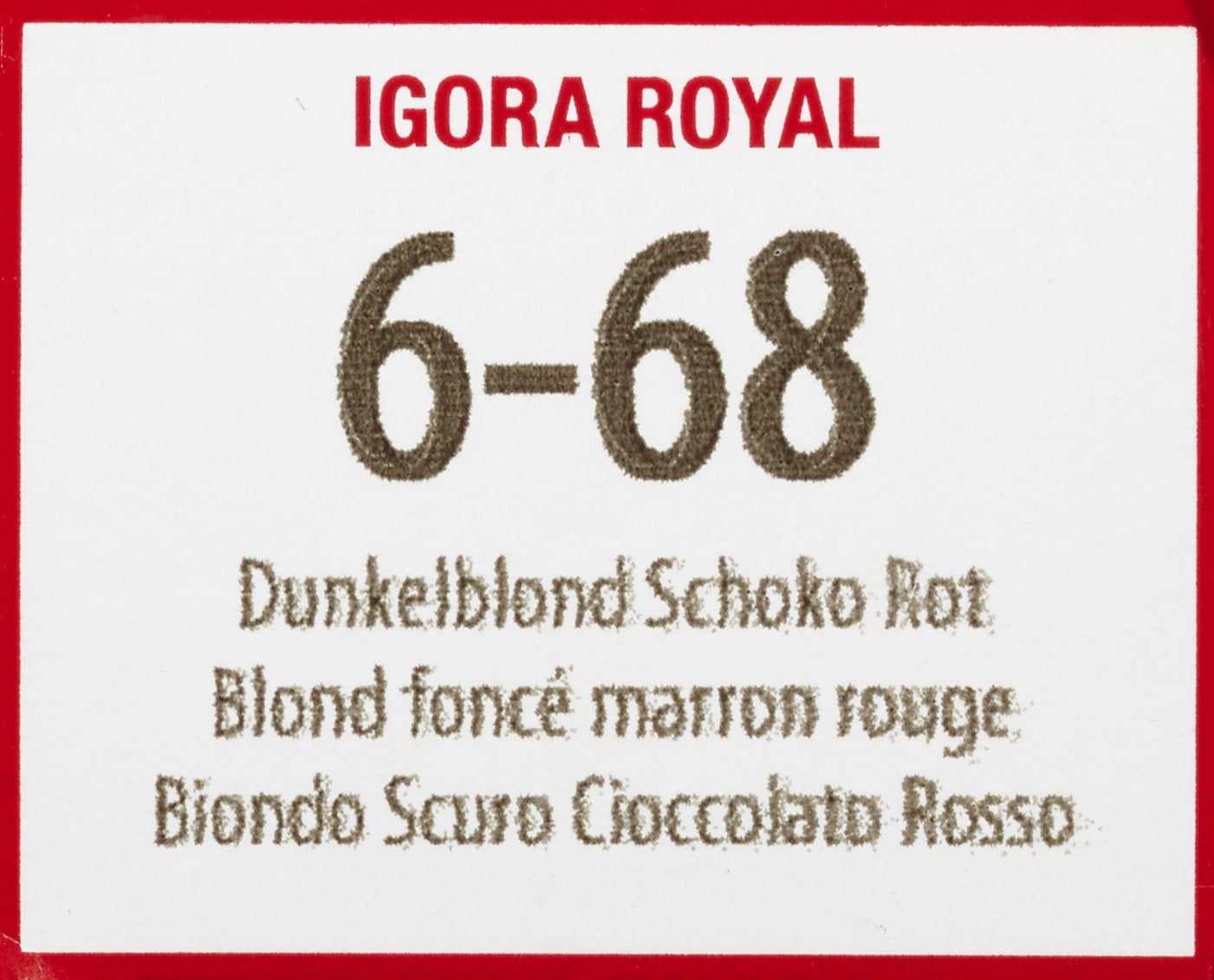 Schwarzkopf IGORA Royal Premium Hair Colour 6-68 donkerblond chocoladerood, 1 pakje (1 x 60 g) Haarverf Naty Shop