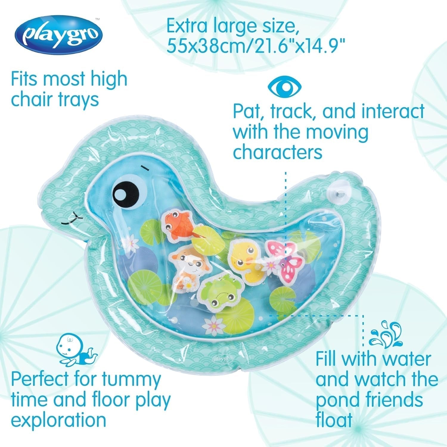 Playgro watermat baby, opblaasbare waterspeelmat babyspeelgoed zintuiglijk speelgoed voor 3 6 9 maanden Speelgoed Bebe Naty Shop