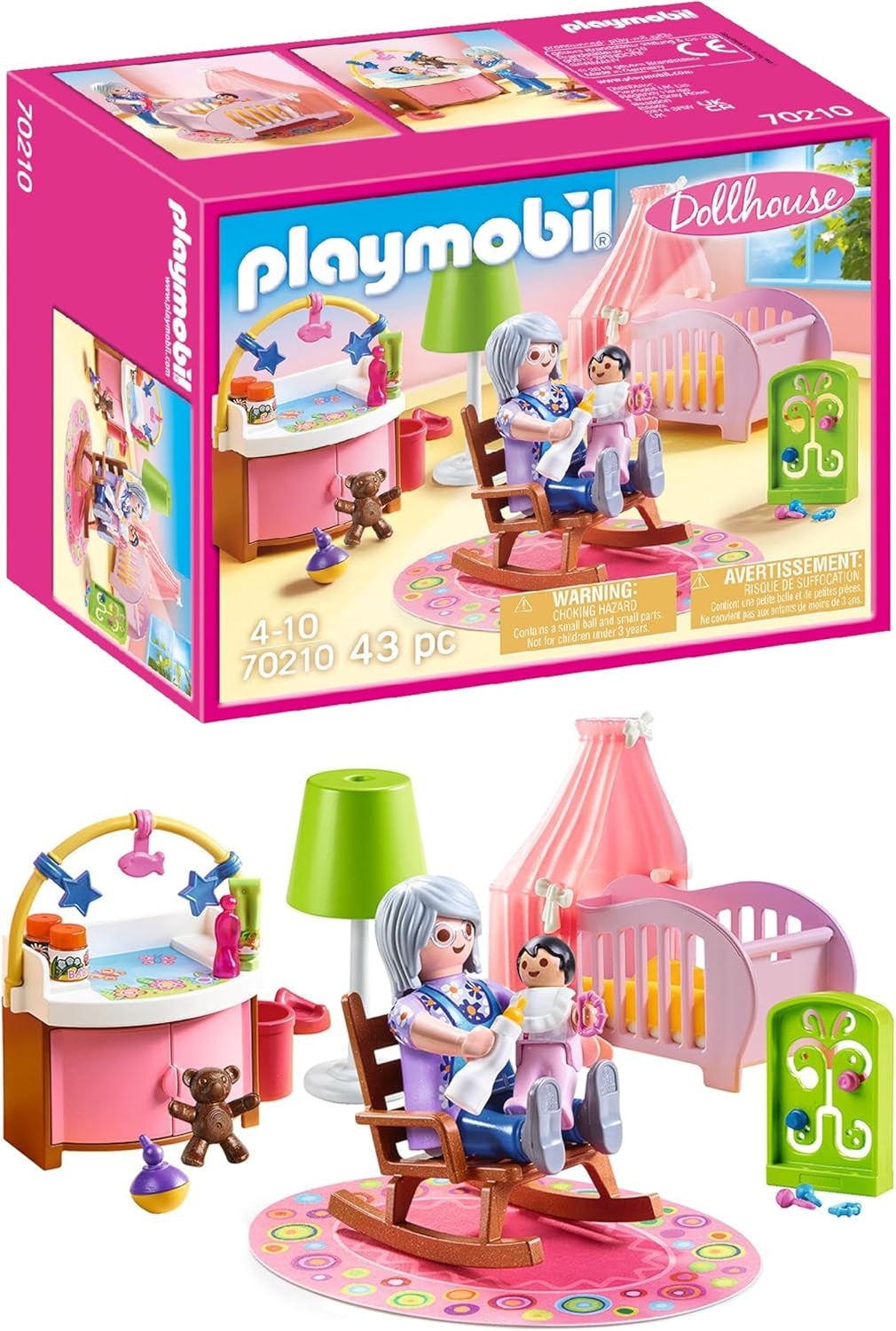 PLAYMOBIL poppenhuis 70209 Jeugdkamer met meisjesfiguur en accessoires, vanaf 4 jaar Poppenhuizen Naty Shop Kinderkamer