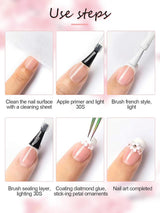 Kalolary Bloemen Nail Art Charms, 3D Acryl Bloemen voor Nagels Vijf Bloemblaadjes Bloemenornamenten Nagel Edelstenen Strass Gemengde Metalen Kralen voor DIY Nail Art Design Sieraden Maken (2 Dozen)