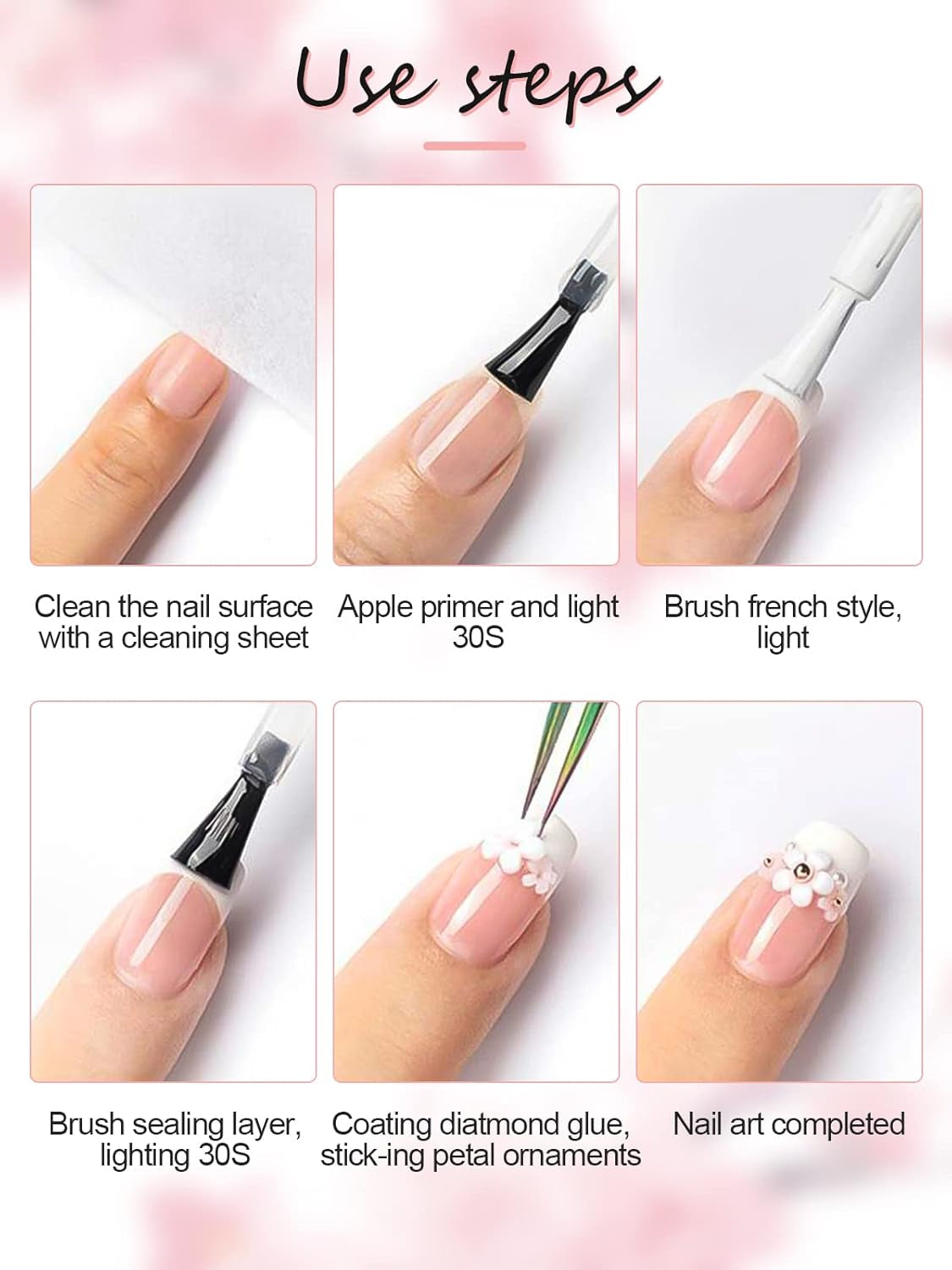 Kalolary Bloemen Nail Art Charms, 3D Acryl Bloemen voor Nagels Vijf Bloemblaadjes Bloemenornamenten Nagel Edelstenen Strass Gemengde Metalen Kralen voor DIY Nail Art Design Sieraden Maken (2 Dozen)