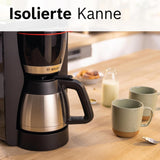 Bosch MyMoment TKA6M273 Filter-espressomachine, 1L thermische karaf, 8-12 kopjes, antidruppelsysteem, roterende filterhouder, ontkalkingsprogramma, verwijderbaar waterreservoir, 1200 Watt, matzwart