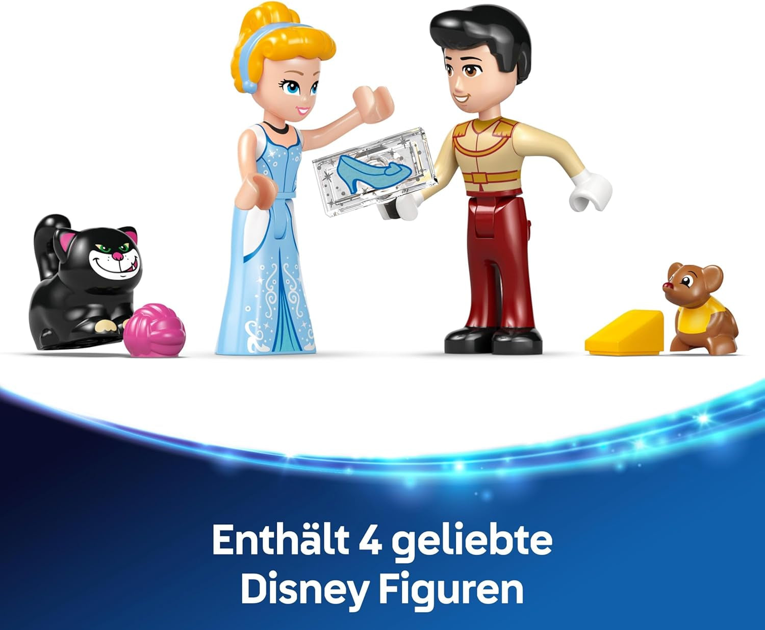 LEGO Disney Princess kasteel Assepoester en paardenkoets, set voor meisjes vanaf 6 jaar, fantastisch speelgoed met prinses Assepoester en charmante prins mini-poppen, cadeau-idee voor Disney-fans 43275 Bouwsets Beuche in LEGO-Store