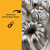 Birkmann, Contoura, Gugelhupfblech Violet, Backform Aus Aluguss, Mit Antihaftbeschichtung Und Rezept, 887077 Bakvormen en bakplaten Naty Shop
