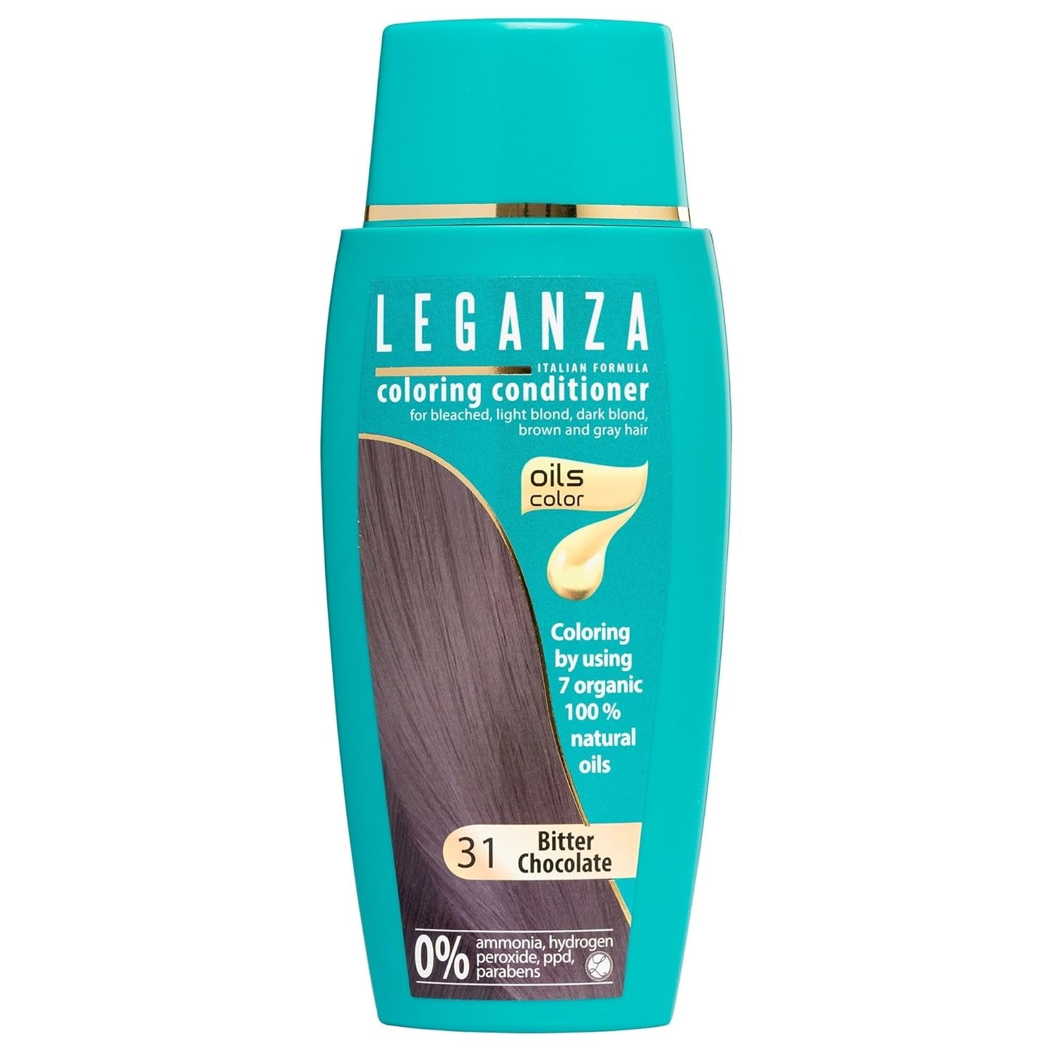 Leganza Natuurlijke Balsem Haarverf Kleur 71 Café Latte | Haarverf zonder ammoniak | Verrijkt met 7 natuurlijke oliën | 150 ml Haarverf Naty Shop 31 Bittere chocolade