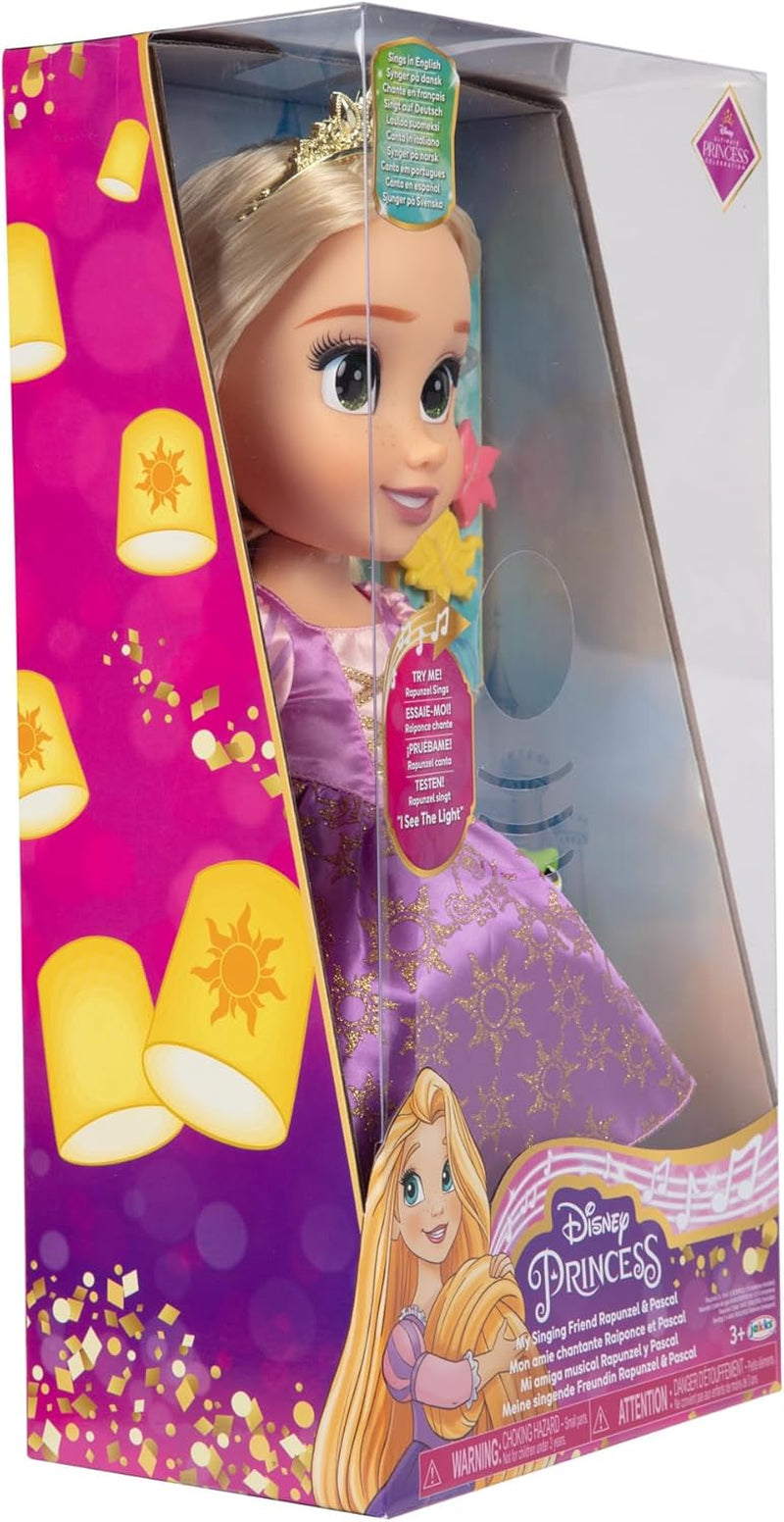 Disney Princess Rapunzel 35 cm zingende pop, zingt 'I See The Light', inclusief accessoires voor meer plezier, perfect voor meisjes vanaf 3 jaar, paars