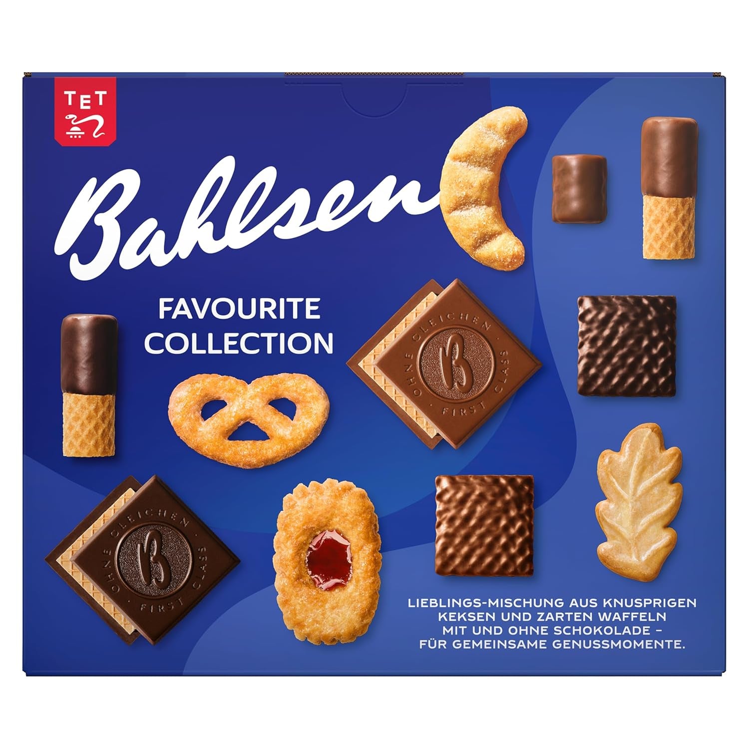Bahlsen Favorite Collection XL 1 pak knapperig deeg en wafelmix met melk en pure chocolade (8 x 227 g / 1816 g)