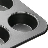 Masterclass Tiefes Muffinblech/Yorkshire Puddingform, 6-Loch-Form Mit PTFE-, PFOA- en Bpa-Freier Antihaftbeschichtung, Robuster 1 Mm Kohlenstoffstahl, Grau, 35 X 26 Cm Vormen en bakplaten Naty Shop