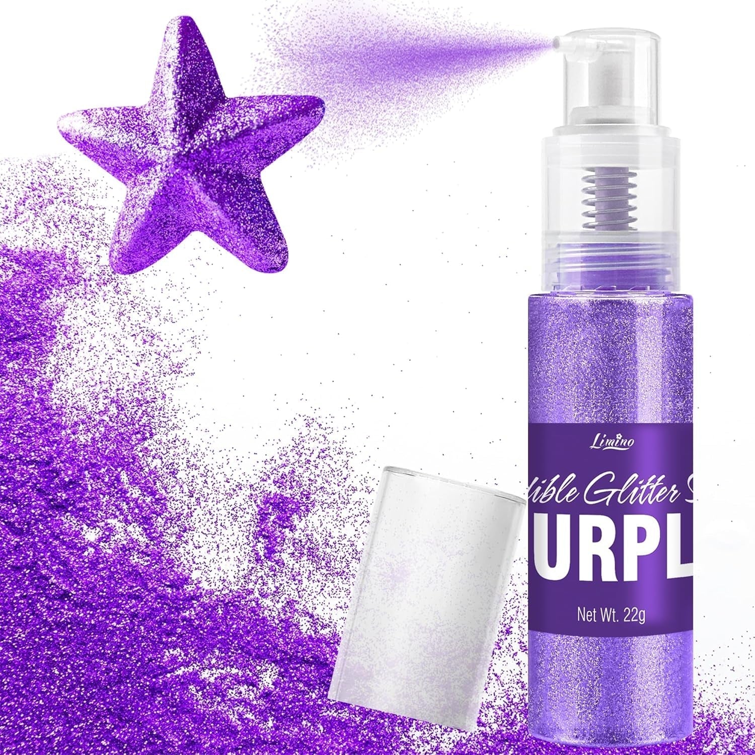 Eetbare glitterspray - 22G Eetbare glitter, eetbaar glitterpoeder voor drankjes, taartdecoraties, macarons - Voedselkleuring glitterpoeder, eetbare glitter voor cocktails, muffins (roze)