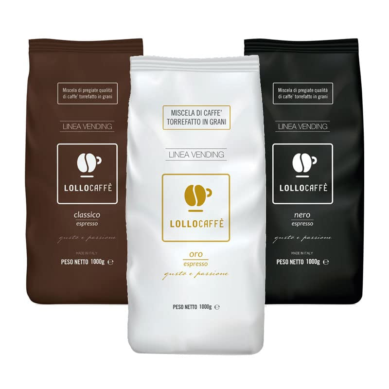 Proefset koffiebonen: Zwart, Klassiek en Goud 1 kg x 3