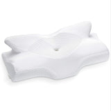 Elviros ademende kussensloop kussen 64 x 12,5/10,5 x 38 cm grijs (alleen voorkant kussen) cervicale orthopedische kussens Naty Shop wit