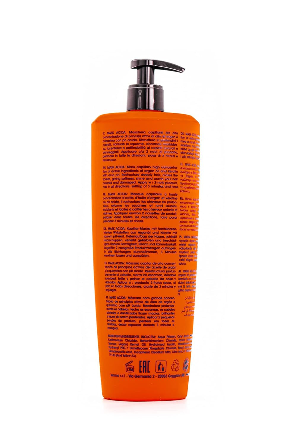 After Color Mask - intensieve verzorging voor gekleurd haar, 1000 ml, beschermt en verzorgt gekleurd haar, geeft glans, hydratatie en soepelheid, siliconenvrij, vegan, kapperskwaliteit Naty Shop haarmasker