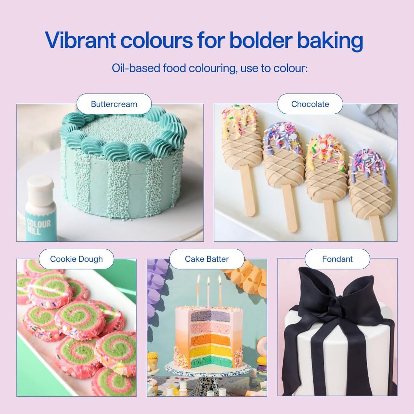 Color Mill Blend kleurstof op oliebasis, marineblauwe kleur - Kleurstof voor chocolade, fondant, muffins, cakes, bakken, bitterkoekjes - Kleurstof voor het decoreren van taarten - 100 ml