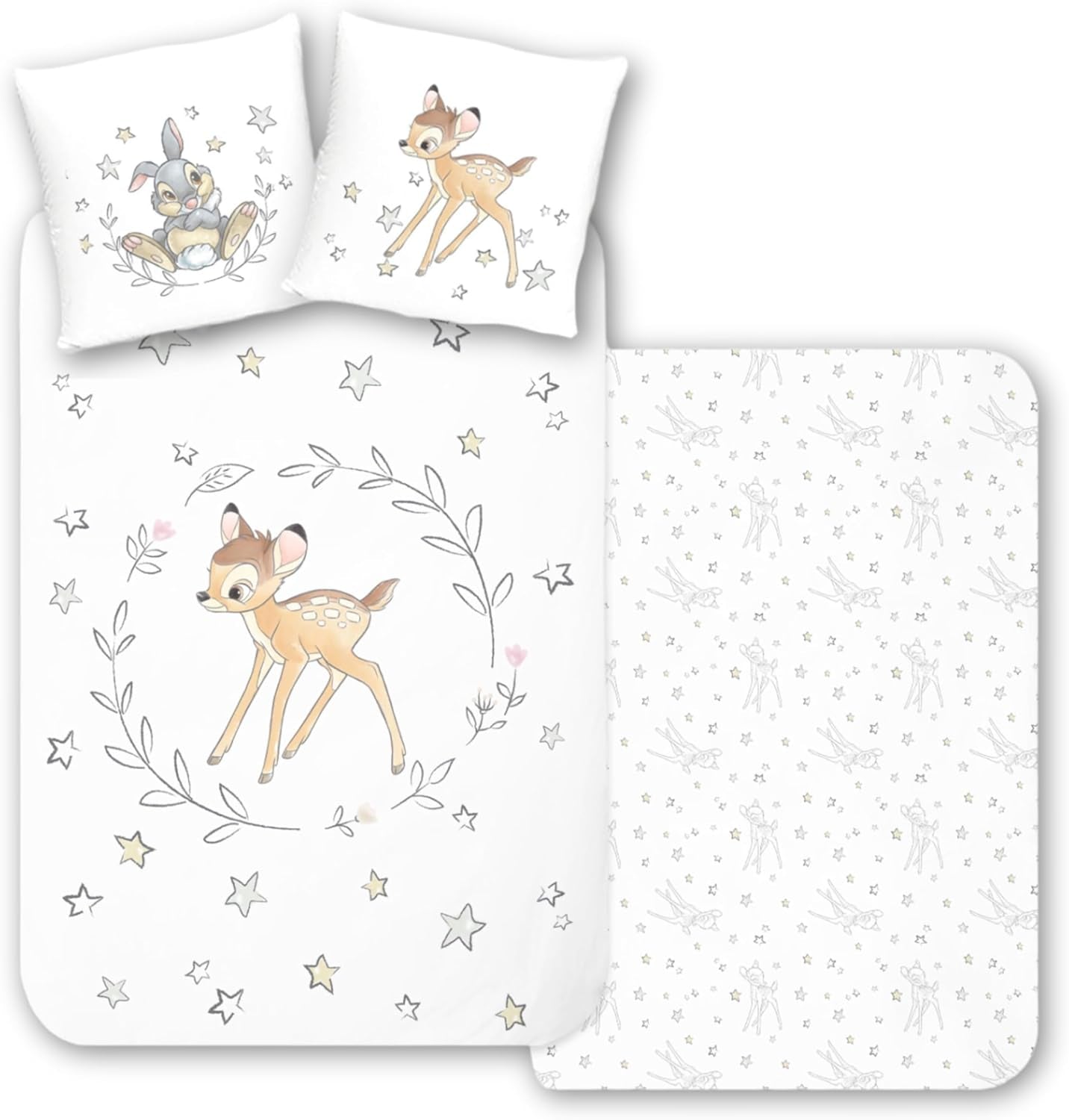 Beddengoed voor kinderen, diverse animatiefiguren, 100% katoen Beddengoed - kinderen Naty Shop Bambi