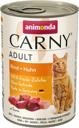 animonda Carny Adult Savory Variety (12 x 400 g), natvoer voor volwassen katten, natvoer met 100% verse vleesingrediënten, graanvrij en suikervrij