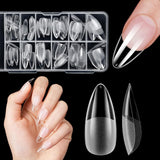 Korte kunstnagels Ballerina 120 stuks lijm op 12 maten Korte kunstnagels Zachte gel Volledige dekking nageltips voor korte gelnagels S