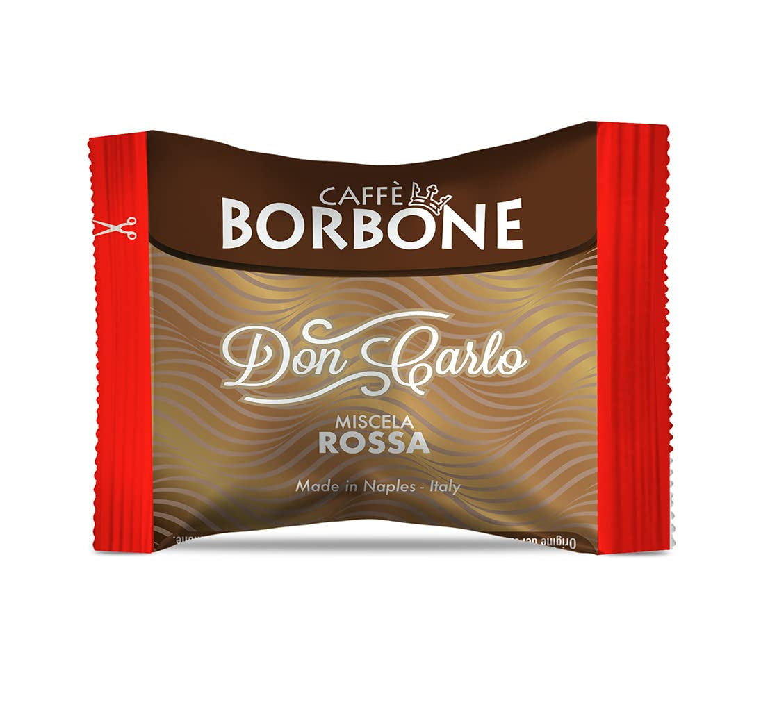 Caffè Borbone Don Carlo, Rote Mischung - 50 Kapseln - Compatibel met Lavazza®* A Modo Mio®* Haushalts-Espressomaschinen