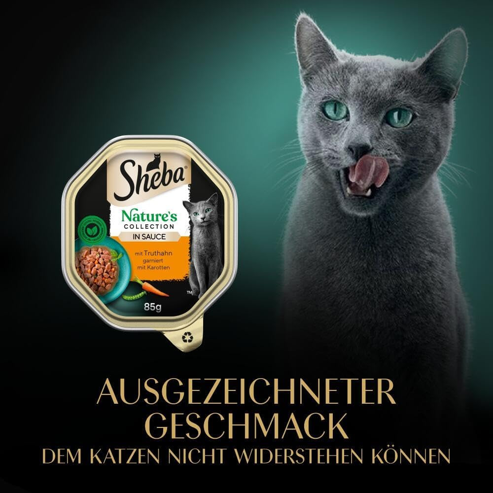 SHEBA Natvoer voor katten, Nature's Collection in kalkoensaus, 2 x 11 x 85 g