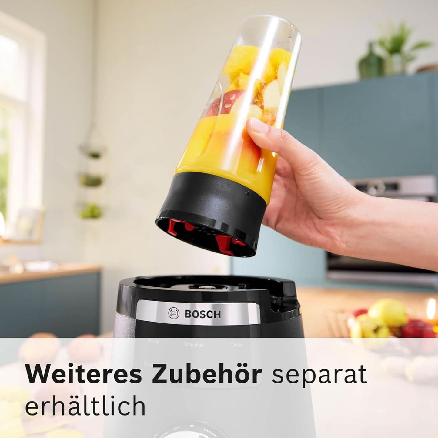 Highspeed-Standmixer Vitapower Serie 6 MMBD665B1, 45.000 U/Min, 6 Programma's Inkl Heiße Suppe & Reinigung, 2 L Mixbehälter, Stopfer, Spülmaschinenfeste Teile, Made in Europe, 1800W, Schwarz Kitchen Naty Shop