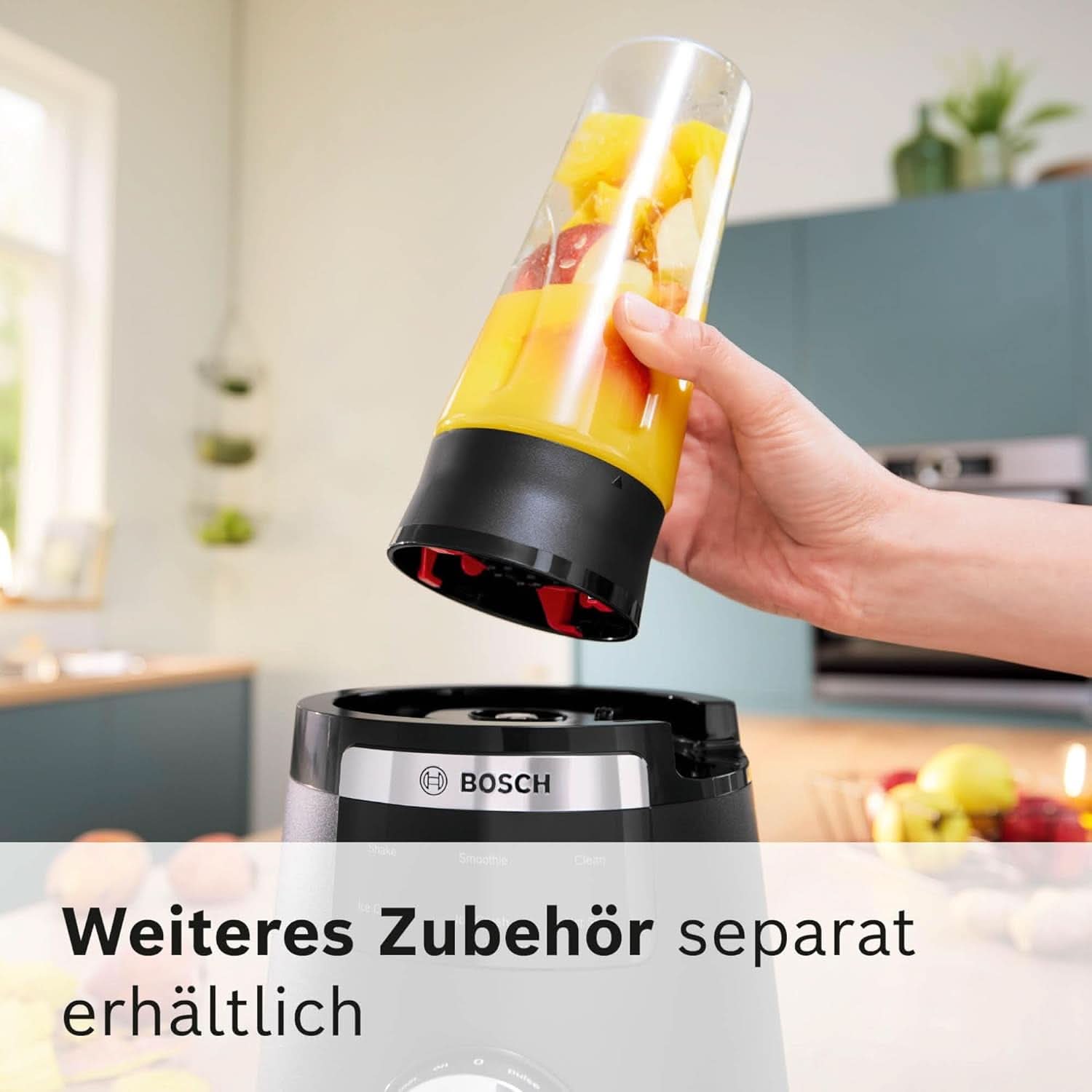 Highspeed-Standmixer Vitapower Serie 6 MMBD665B1, 45.000 U/Min, 6 Programma's Inkl Heiße Suppe & Reinigung, 2 L Mixbehälter, Stopfer, Spülmaschinenfeste Teile, Made in Europe, 1800W, Schwarz Kitchen Naty Shop