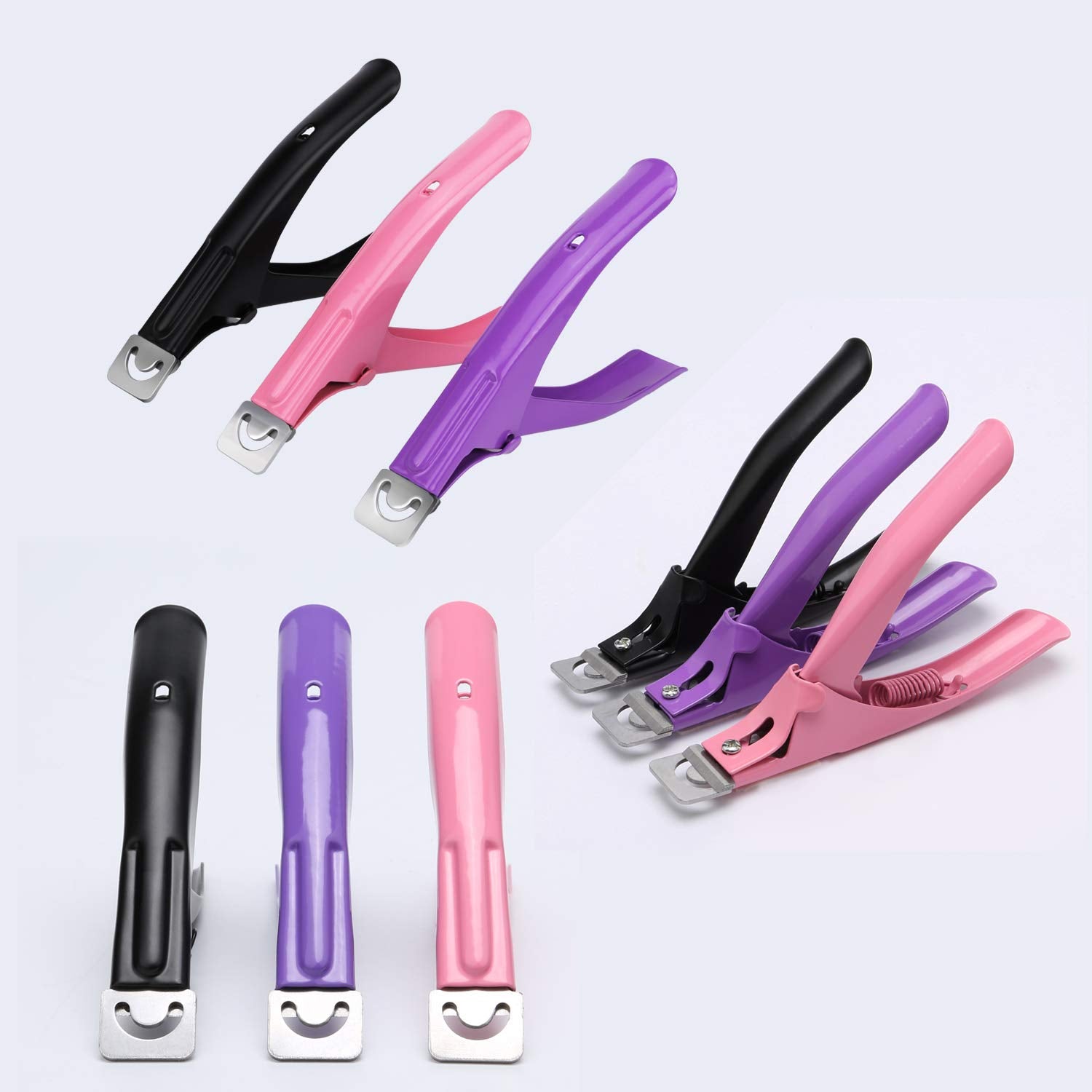 MWOOT 3 stuks kunstnageltang acryl nageltang, roestvrijstalen nageltips cutter trimmer manicure tool voor acryl kunstmatige gelnagels