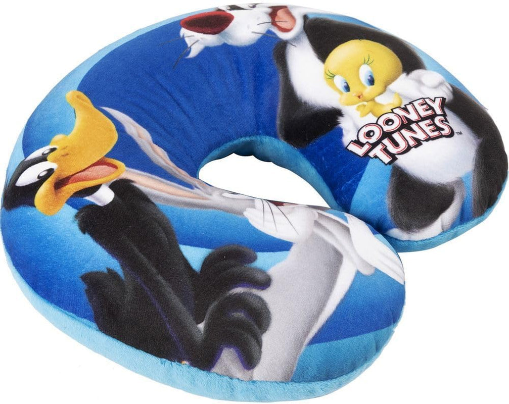 Warner Bros Looney Tunes Baby Meisjes Nekkussen Zacht Reizen Auto Bugs Bunny Daffy Duck Silvestro Titti Comfort Cartoon Blauw Naty Shop Reiskussens