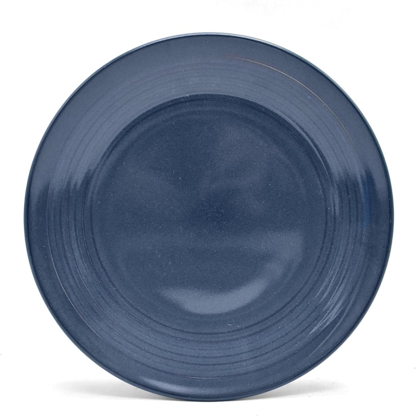 ECHTWERK "Alicia" 16-delige vintage combinatieserviesset modern design voor 4 personen Elegante donkerblauwe steengoedserviesset met 4 borden 4 zijborden 4 kommen 4 theekopjes