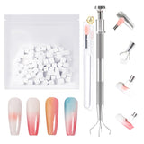 Aokitec 14 Stück Silikon Tool Nägel Pinsel voor Gel Nailack UV, Wiederwendbare Gel Pinsel voor UV Nailack Chrome Nail Powder, Nail Art Zubehör Für Ombre Blush Mirror Effekt, Nägel Selber Machen