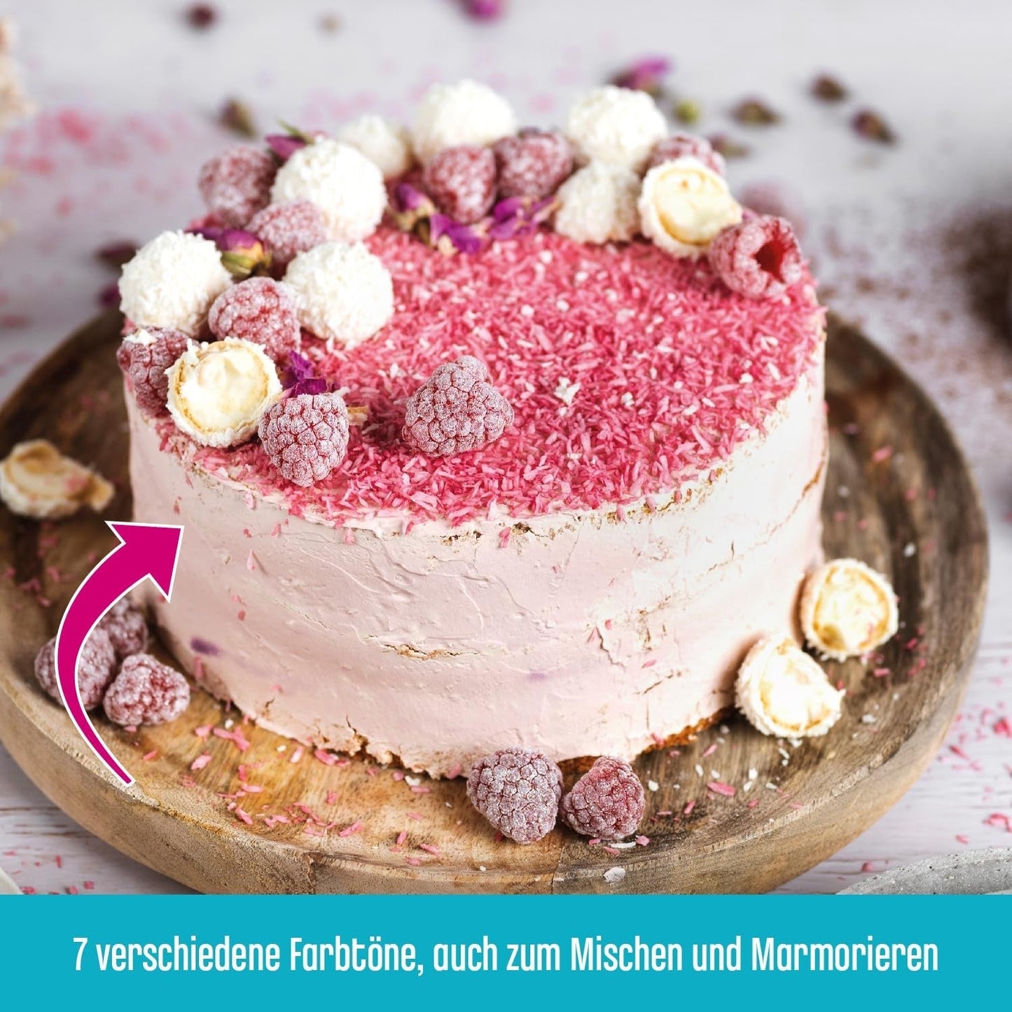 DECOCINO roze kleurpasta - 20 g - Kleurstof voor levensmiddelen, ideaal voor het kleuren van taarten, fondant en crèmes - Vrij van azo-vetzuren en gluten