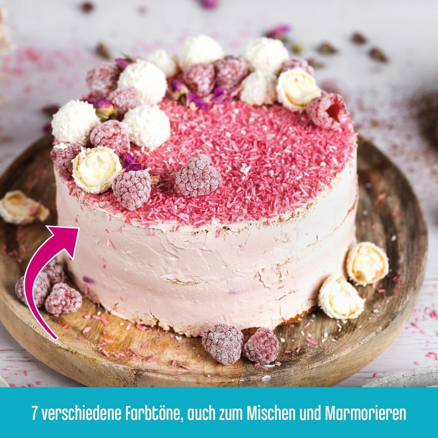 DECOCINO roze kleurpasta - 20 g - Kleurstof voor levensmiddelen, ideaal voor het kleuren van taarten, fondant en crèmes - Vrij van azo-vetzuren en gluten