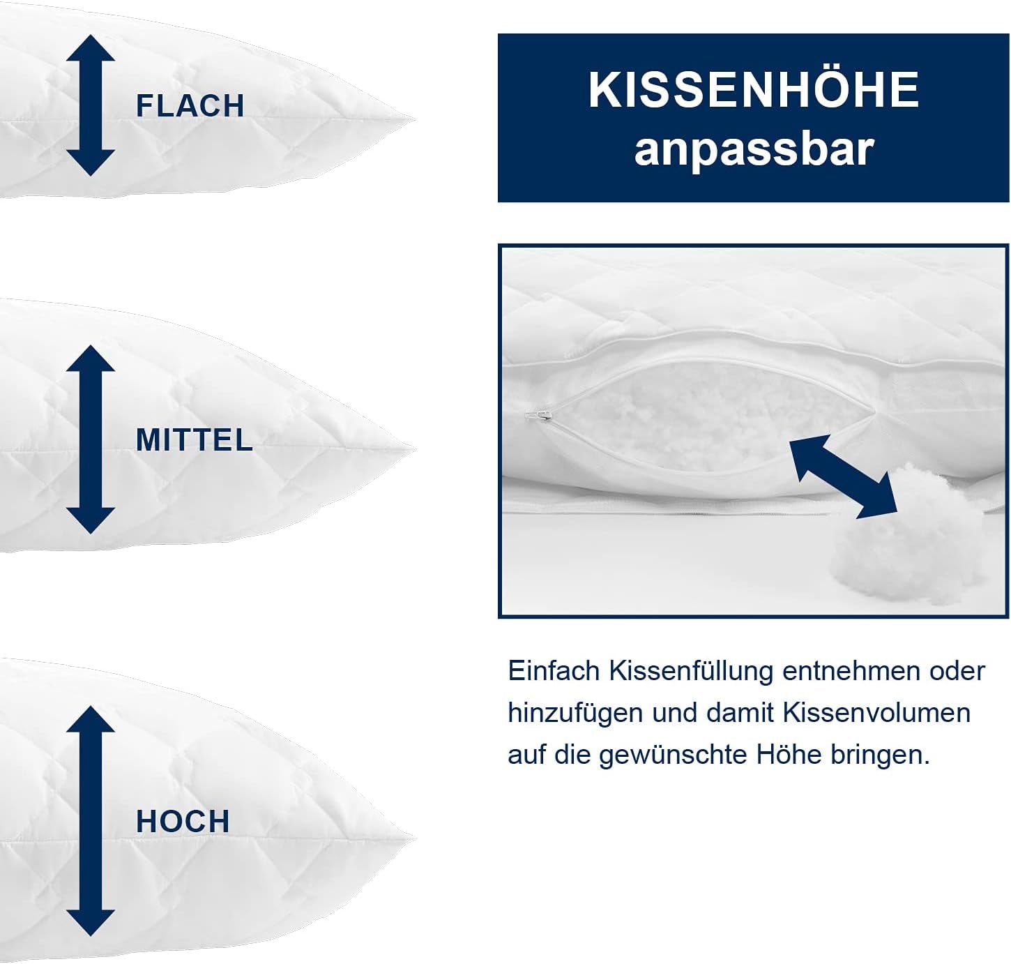 Irisette Noblesse kussen - Made in Germany - Kussen met afneembare hoes van puur katoen, 80 X 80 cm, Oeko-Tex gecertificeerd Naty Shop standaard kussens