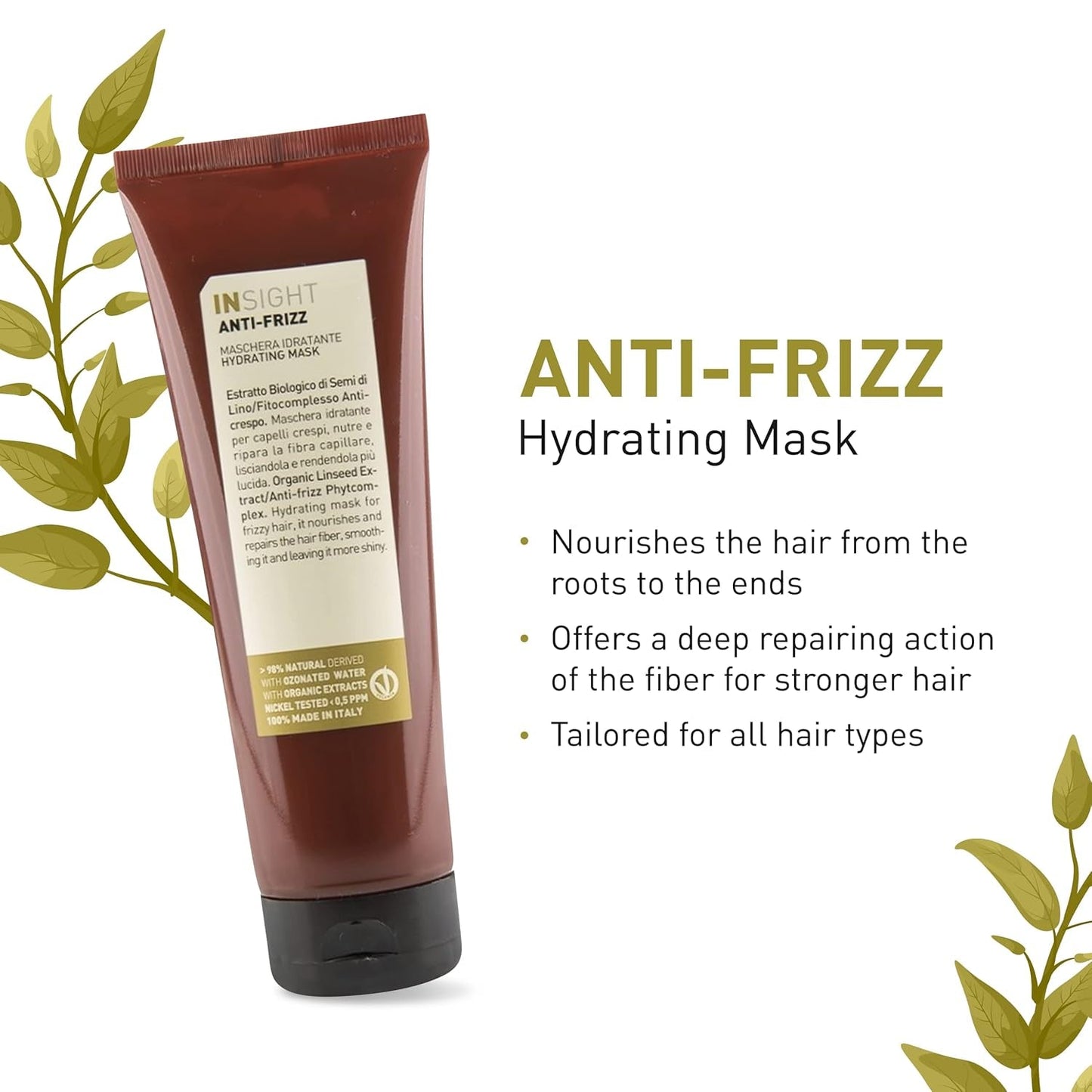 ANTI-FRIZZ HYDRATERENDE MASKER 250 ml Naty Shop haarmasker