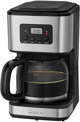 Clatronic® koffiezetapparaat met timer, 1,5 liter karaf voor 12-14 koppen koffie, 24u LCD timer, warmhoudfunctie, antidruppel, verwijderbaar filter, display en indicatielampjes, 900W - KA 3642