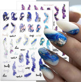 6 kleuren marmeren nagelstickers bronzer zilver zelfklevende stickers bloei marmeren nagelstickers 3D marmeren nagelstickers ontwerpaccessoires nail art stickers nagelstickers set nagelfolie