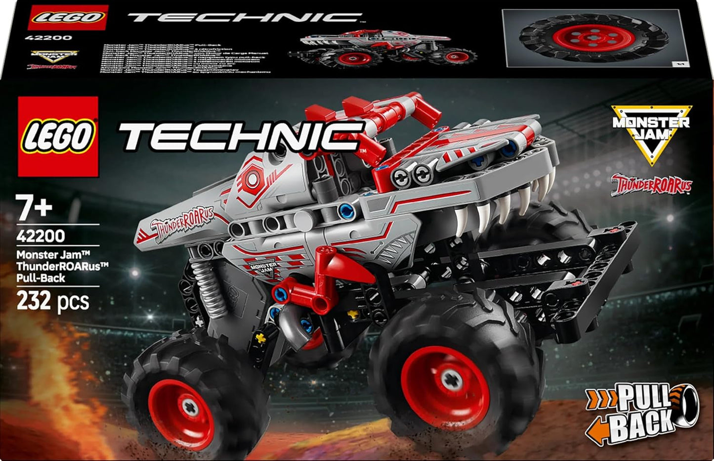 LEGO Technic Monster Jam Thunderroarus Intrekbaar speelgoed Monster Truck Bouwspeelgoed voor kinderen Cadeau voor jongens en meisjes vanaf 7 jaar 42200 Bouwsets Bekijk de LEGO-Store
