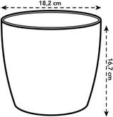 elho The Coffee Collection, ronde binnenpot, 18 cm, gemaakt van koffiedik en gerecycled plastic - bruin/espressobruin
