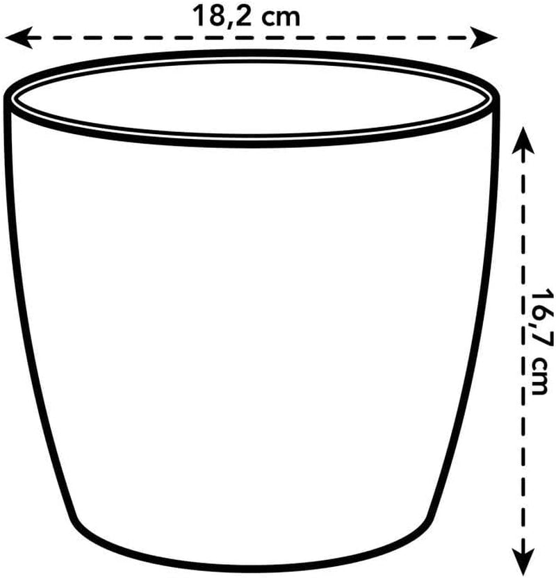 elho The Coffee Collection, ronde binnenpot, 18 cm, gemaakt van koffiedik en gerecycled plastic - bruin/espressobruin