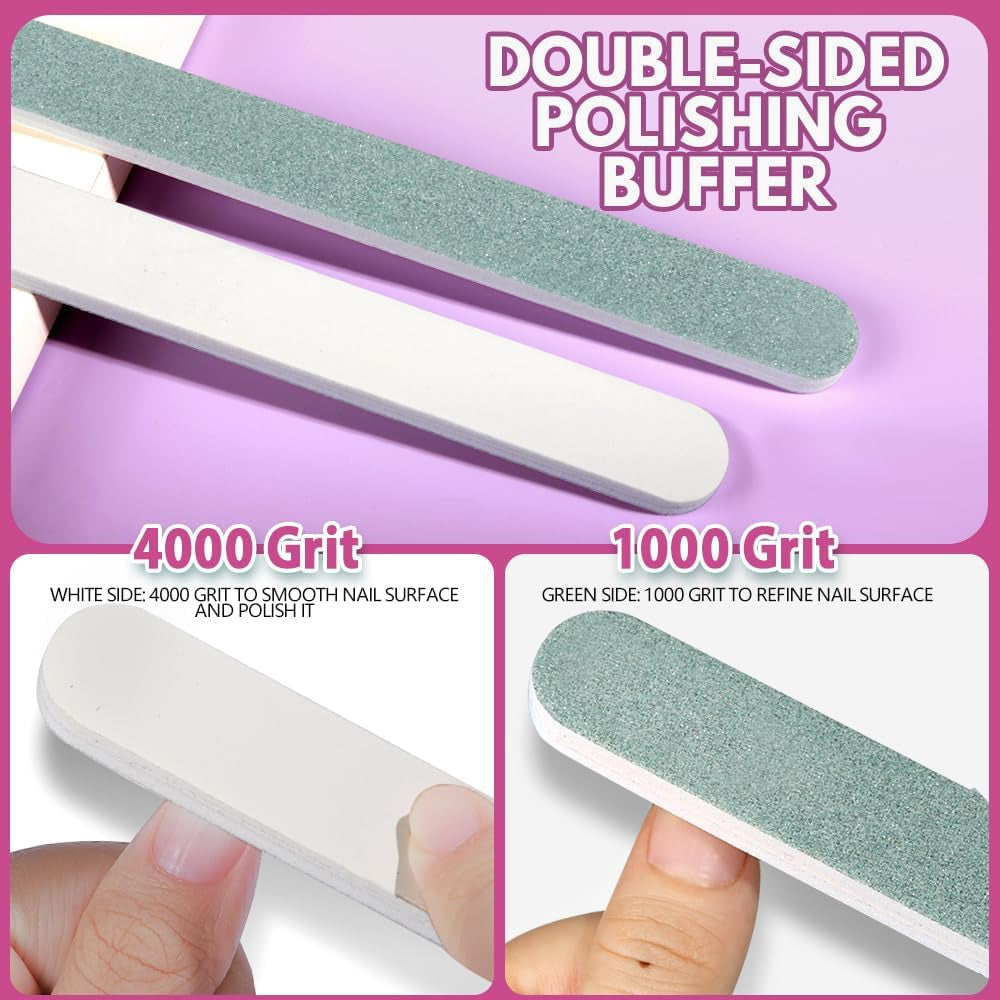 FANDAMEI 20 Stücke Buffer Für Nagel, Nagelfilen Für Gelnägel, Profi Nagelfeile 100/180, Polierfeile Fingernägel, Filen Für Gelnägel, manicure- en pedicureset
