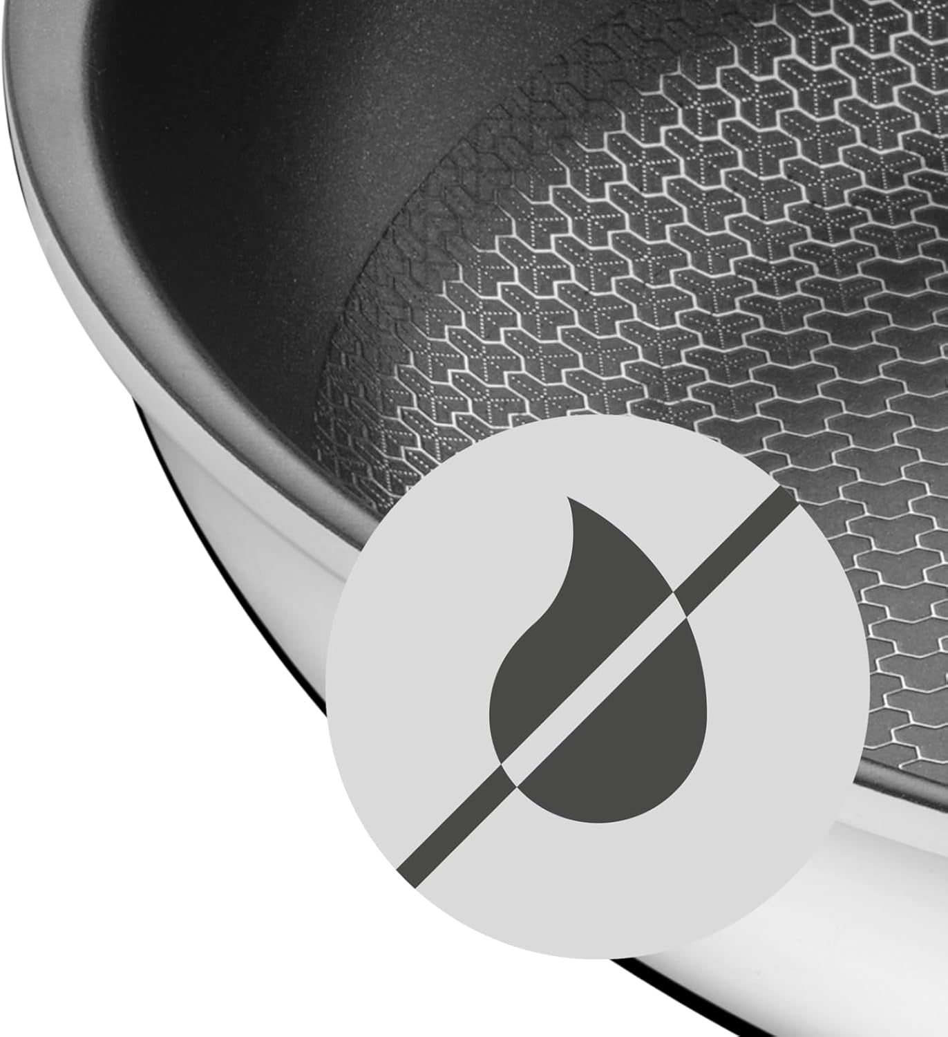 WMF Profi Resist inductiepan 24 cm, materiaal met meerlaagse coating, honingraatstructuur, roestvrijstalen handgreep, ovenvaste potten en pannen Naty Shop