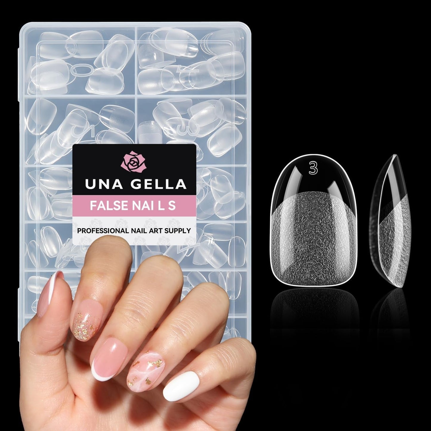 Ballerina Gel Nagel Tips 216 stks 12 Maten Zachte Gel Nagel Tips Volledige Dekking Nagelverlenging Set Semi Matte DIY Thuis Kunst
