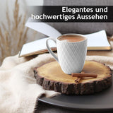 MIAMIO - Keramische serviesset, 24-delig, gecombineerd servies voor 6 personen - Vaatwasmachine- en magnetronbestendig - Palmanova-collectie (wit)