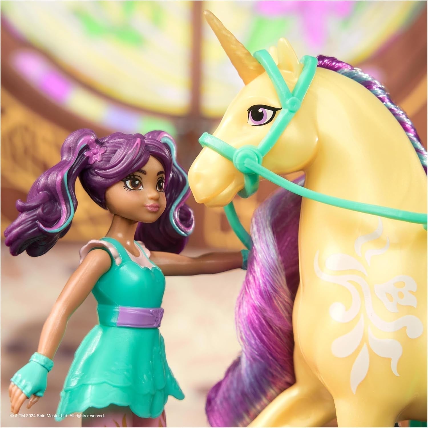 Unicorn Academy AVA en Unicorn Leaf Set - Originele figuren van ca. 12 cm groot uit de populaire Netflix-serie Met twee accessoires en haarborstels Voor fantasierijk rollenspel, voor kinderen vanaf 4 jaar Actiefiguren Naty Shop