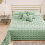 PETTI Artigiani Italiani - Eenpersoonsbedovertrek, dubbelzijdige sprei, verensprei, nachtblauw, wit, 100% Made in Italy