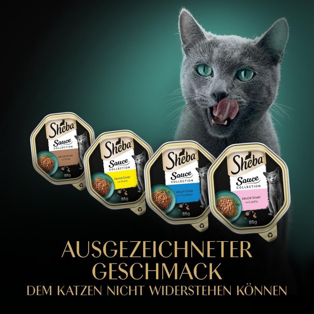 Sheba Sauce Collection Tray Multipack, fijne variant MSC, 4x12x85g