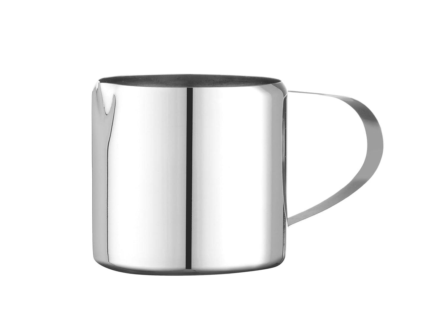 HENDI Mini Melkbeker, Rechte Uitvoering, Stevig handvat, Roomkan, Kleine Melkkan, Opschuimerkan, Slagroomkan, Slagroomkan, 120ml, ø55 x (H) 55mm, RVS