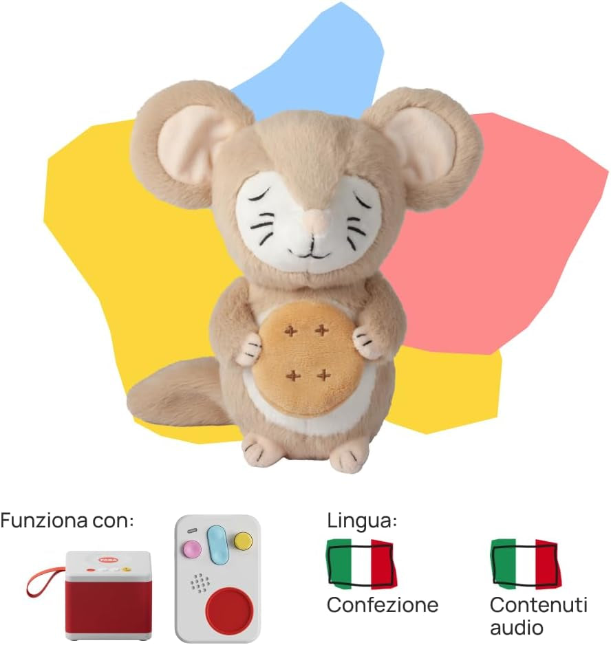 Knuffel - Tutti a Nanna con Oscar! - Verhalen en klanksprookjes voor kinderen vanaf 10 maanden - Te beluisteren met verhalen, Italiaanse versie Jucarii Bebe Naty Shop