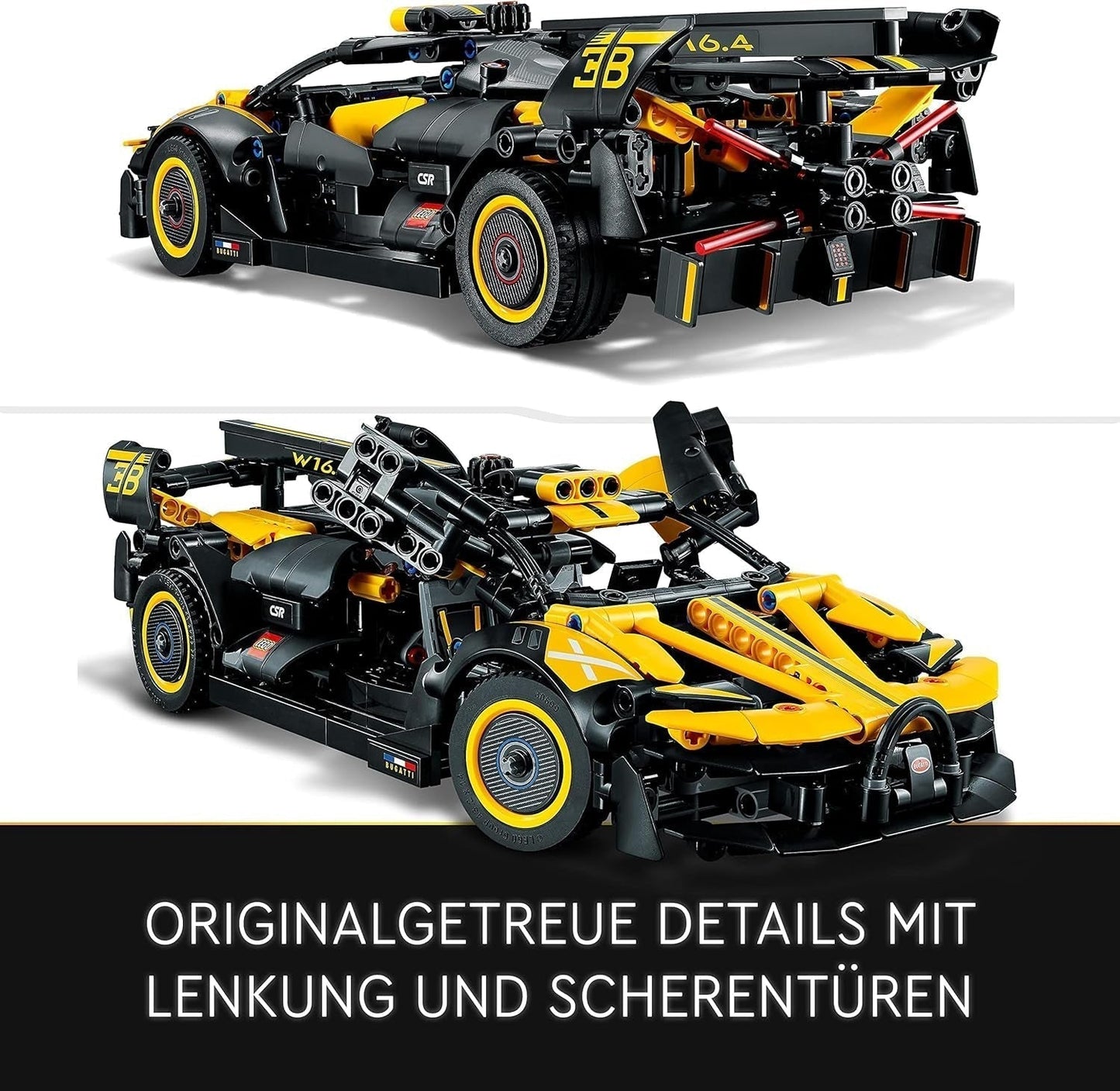LEGO Technic Bugatti Raceauto, Automodelbouwset, Sportwagenspeelgoed, Iconische verzamelautoset, Bouwspeelgoed vanaf 9 jaar 42151 Bouwsets Bekijk de LEGO-Store